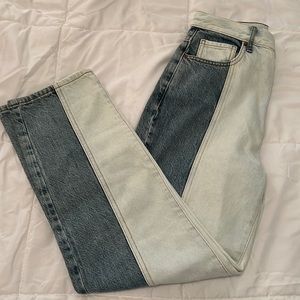 Pacsun two toned high waisted straight leg jeans